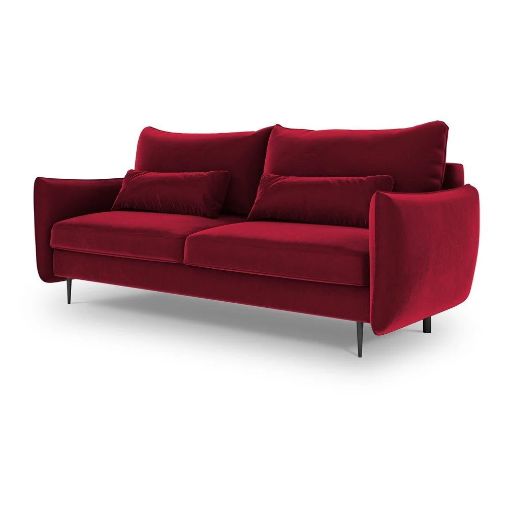 Červená rozkládací pohovka s úložným prostorem Cosmopolitan Design Vermont v:1374407