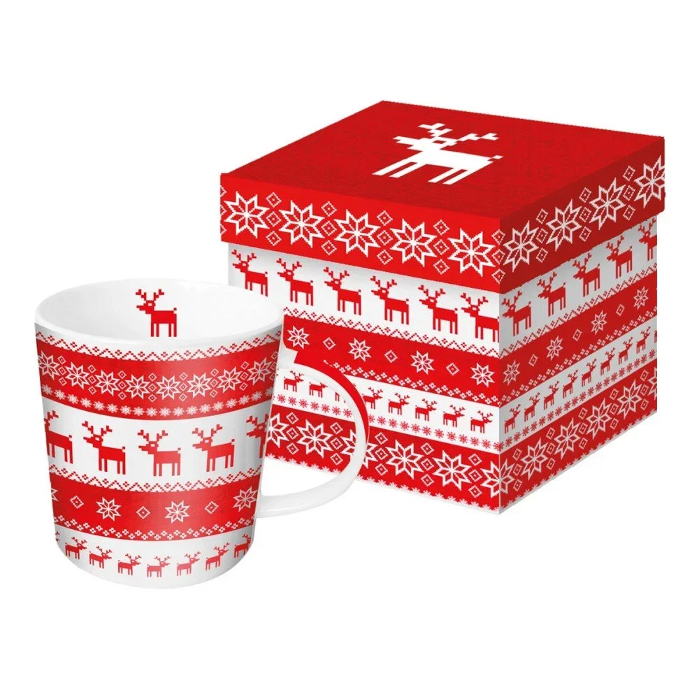 Hrnek z kostního porcelánu s vánočním motivem v dárkovém balení PPD Magic Rojo Christmas, 350 ml v:1158722