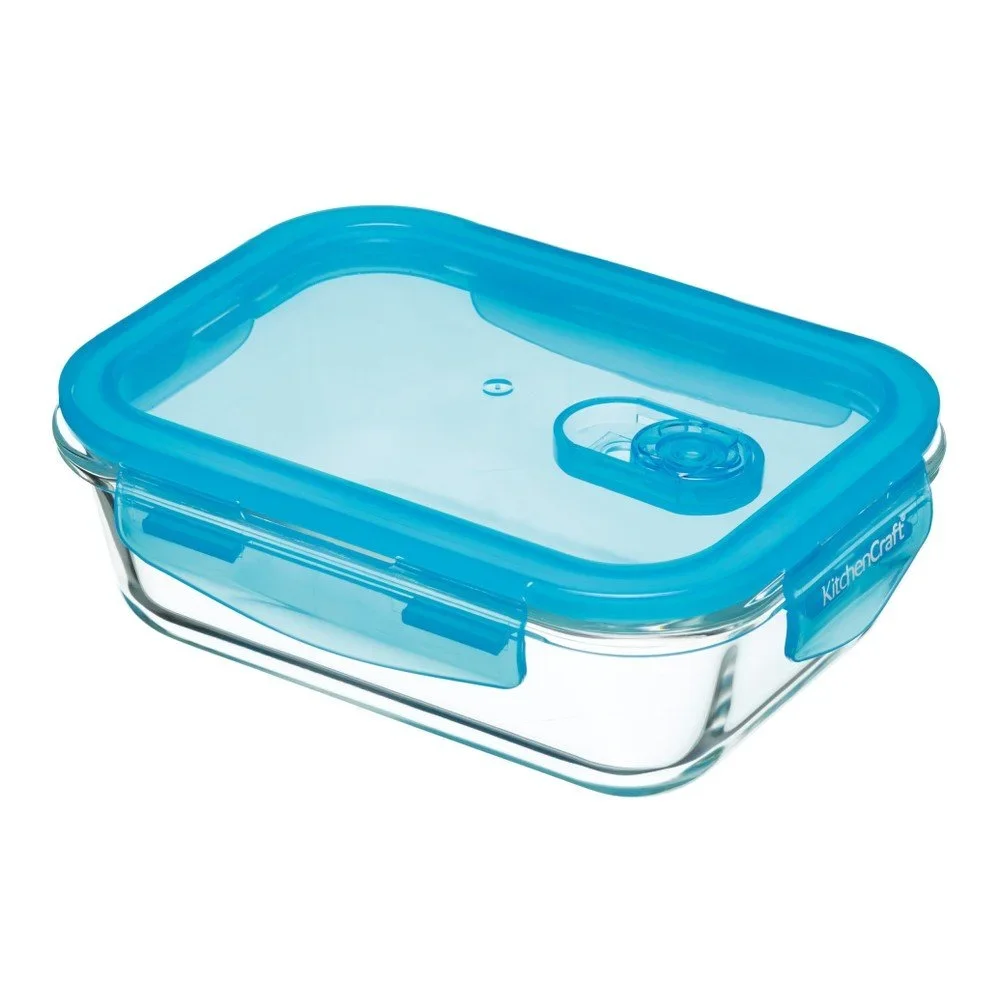 Skleněný box s ventilem Kitchen Craft Rectangular, 600 ml v:812132