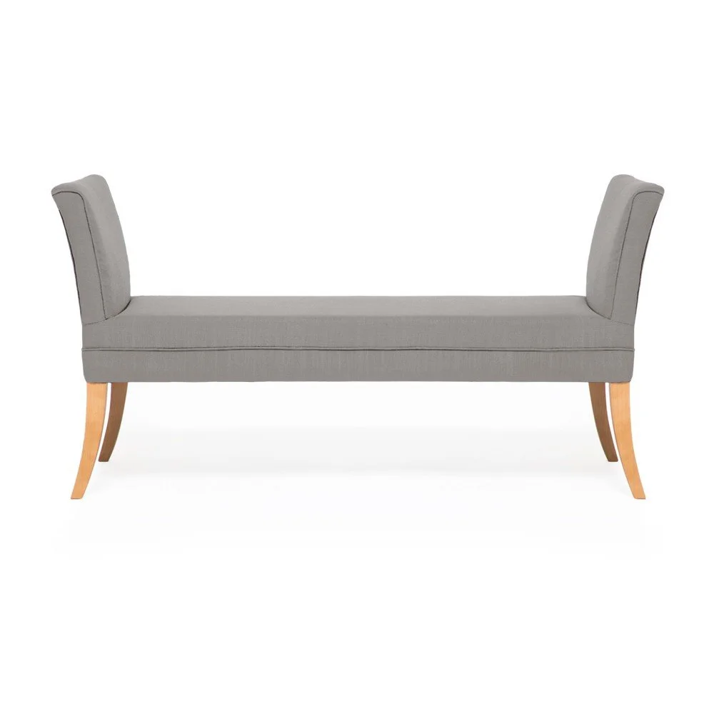 Světle šedá lavice Vivonita Selma Linen, 130 x 67 cm v:1099048