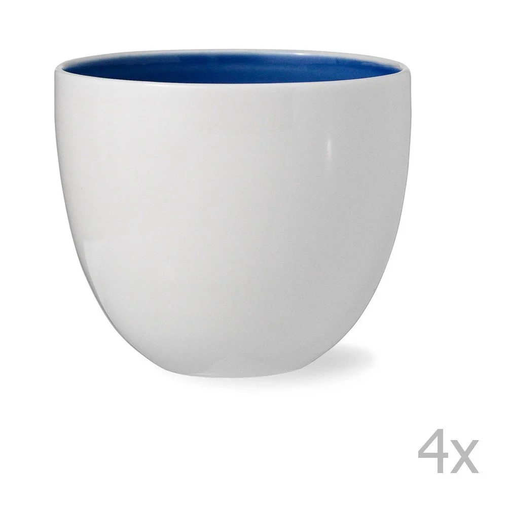 Sada 4 ručně vyráběných porcelánových hrnků Anne Black Aceline v:920124