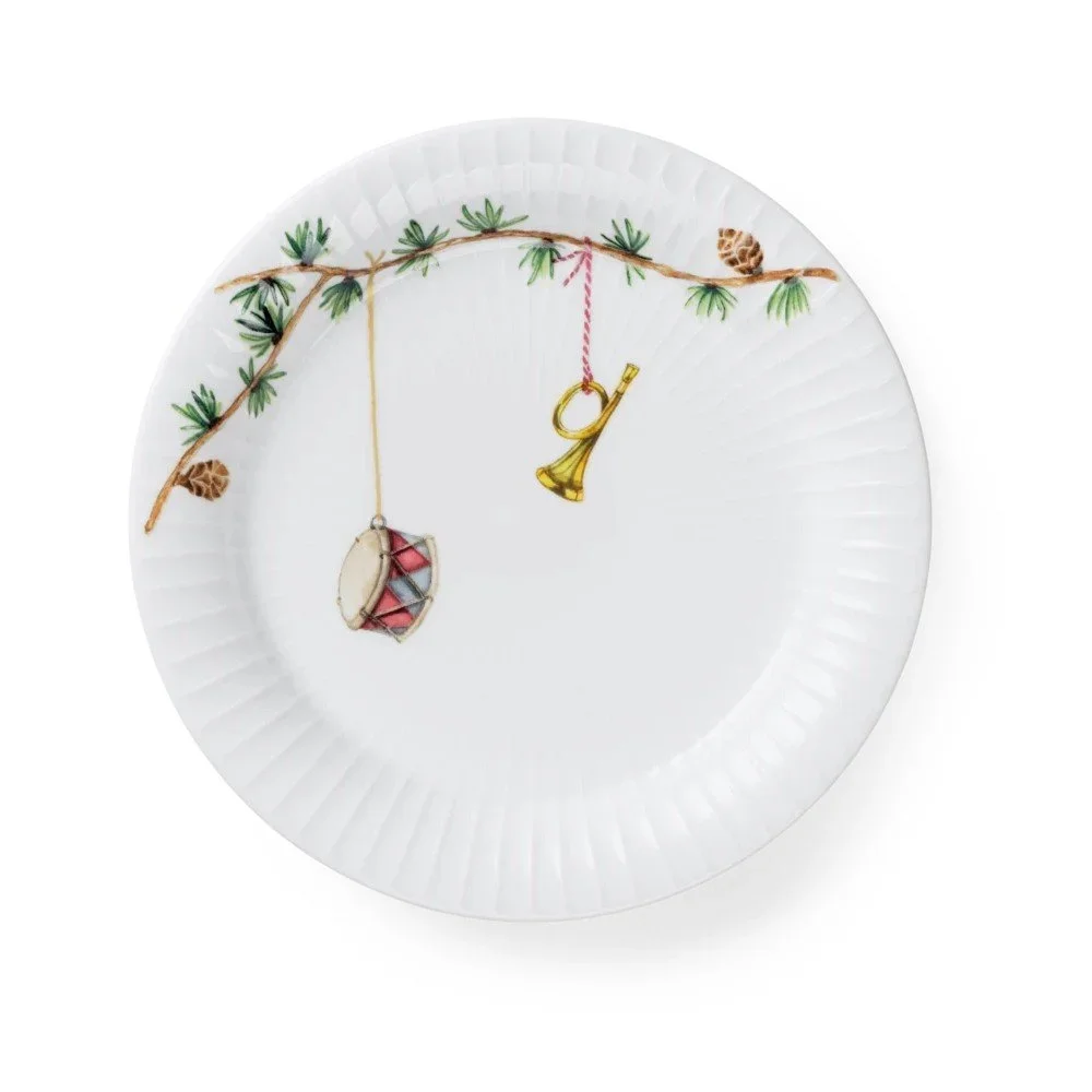 Bílý dezertní porcelánový talíř s vánočním motivem ø 19 cm Hammershøi Christmas – Kähler Design v:1301828