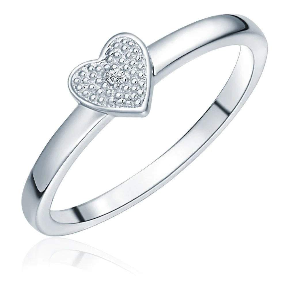 Stříbrný prsten s pravým diamantem Tess Diamonds Aline, vel. 58 cm v:910852
