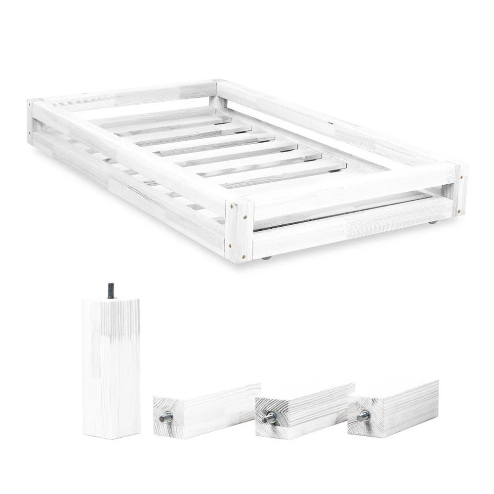 Set bílé zásuvky pod postel a 4 prodloužených nohou Benlemi, pro postel 90 x 160 cm v:1118324