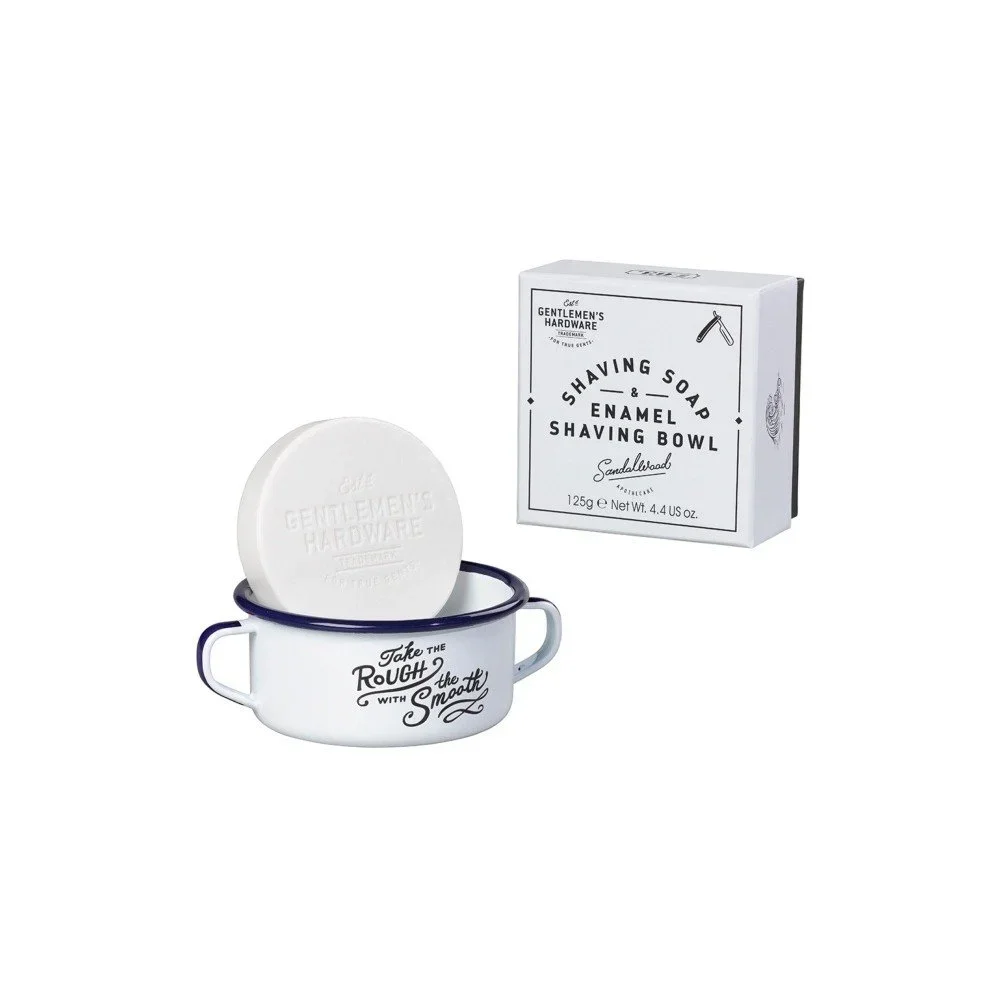 Set smaltované misky a mýdla na holení Gentlemen's Hardware Rough & Smooth v:835340