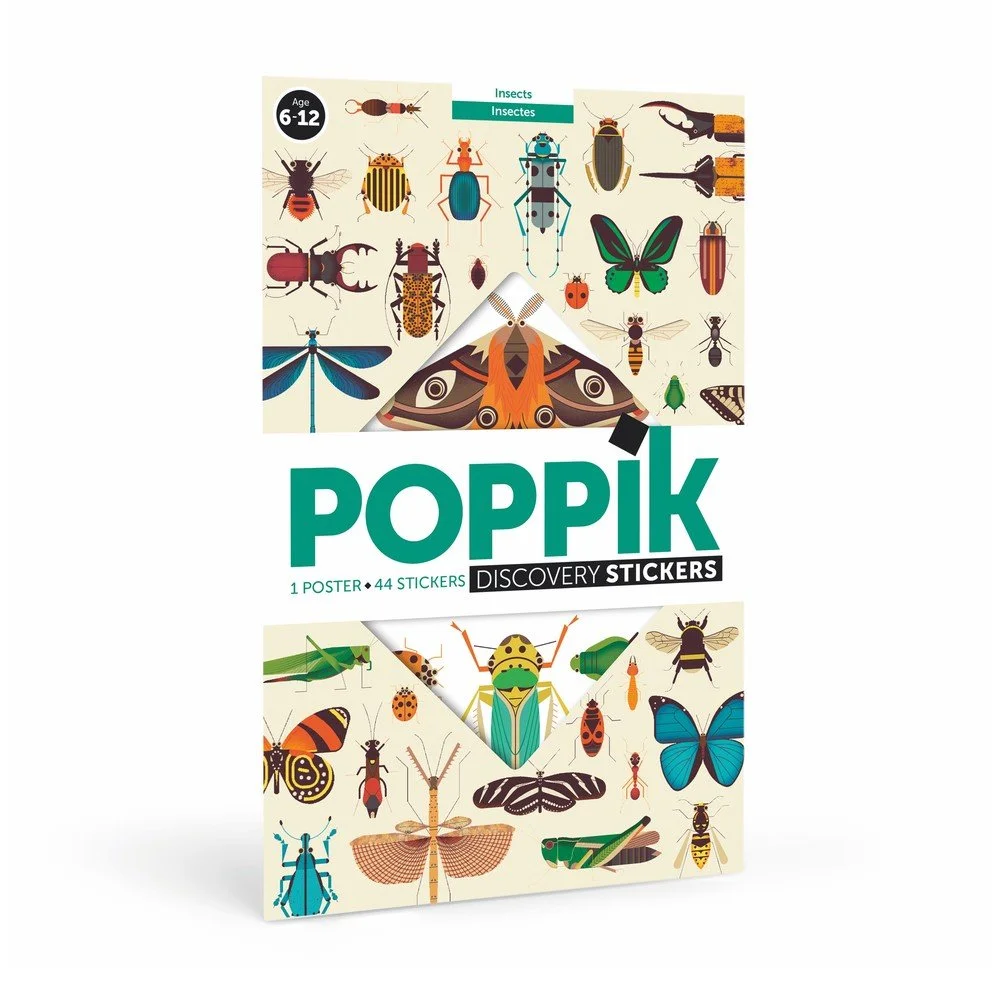Vzdělávací samolepkový plakát Poppik Hmyz v:1380805