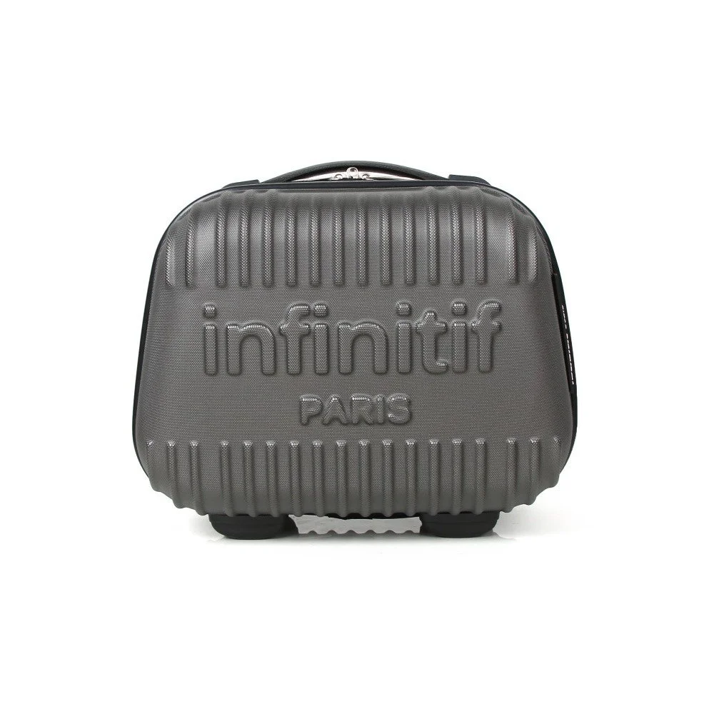 Šedý kosmetický kufřík s potiskem INFINITIF, 12 l v:1000358