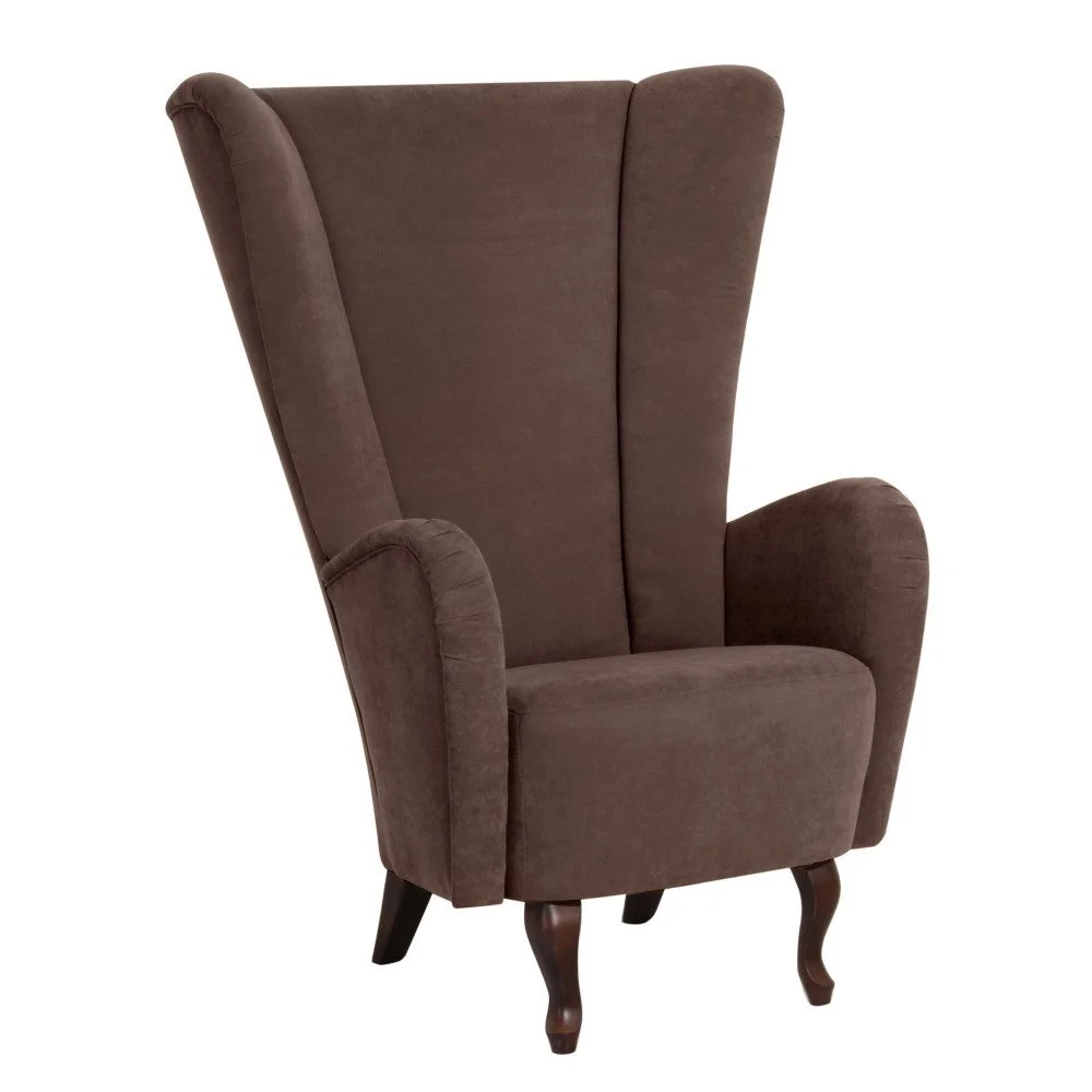 Hnědé křeslo Max Winzer Aurora Velor v:895014