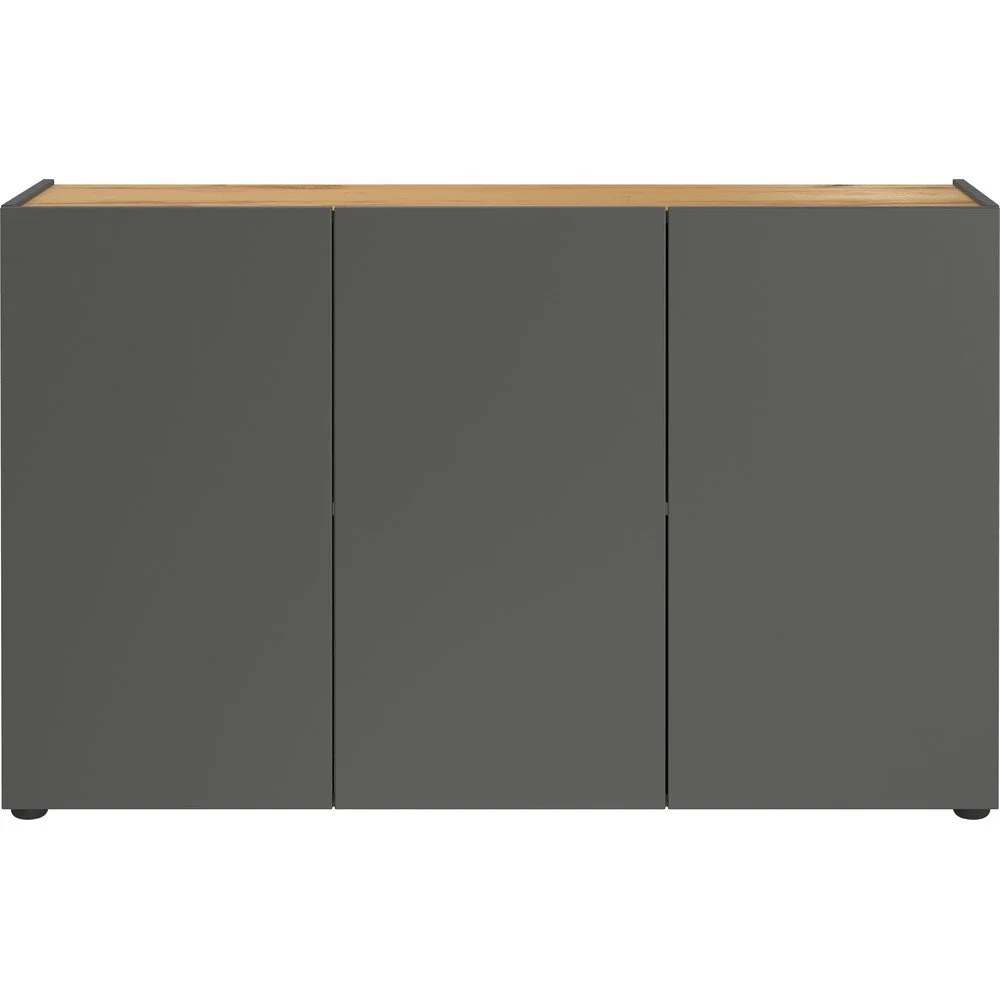 Antracitová skříňka v dekoru dubu 120x76x34 cm Adrano – Germania v:1739302