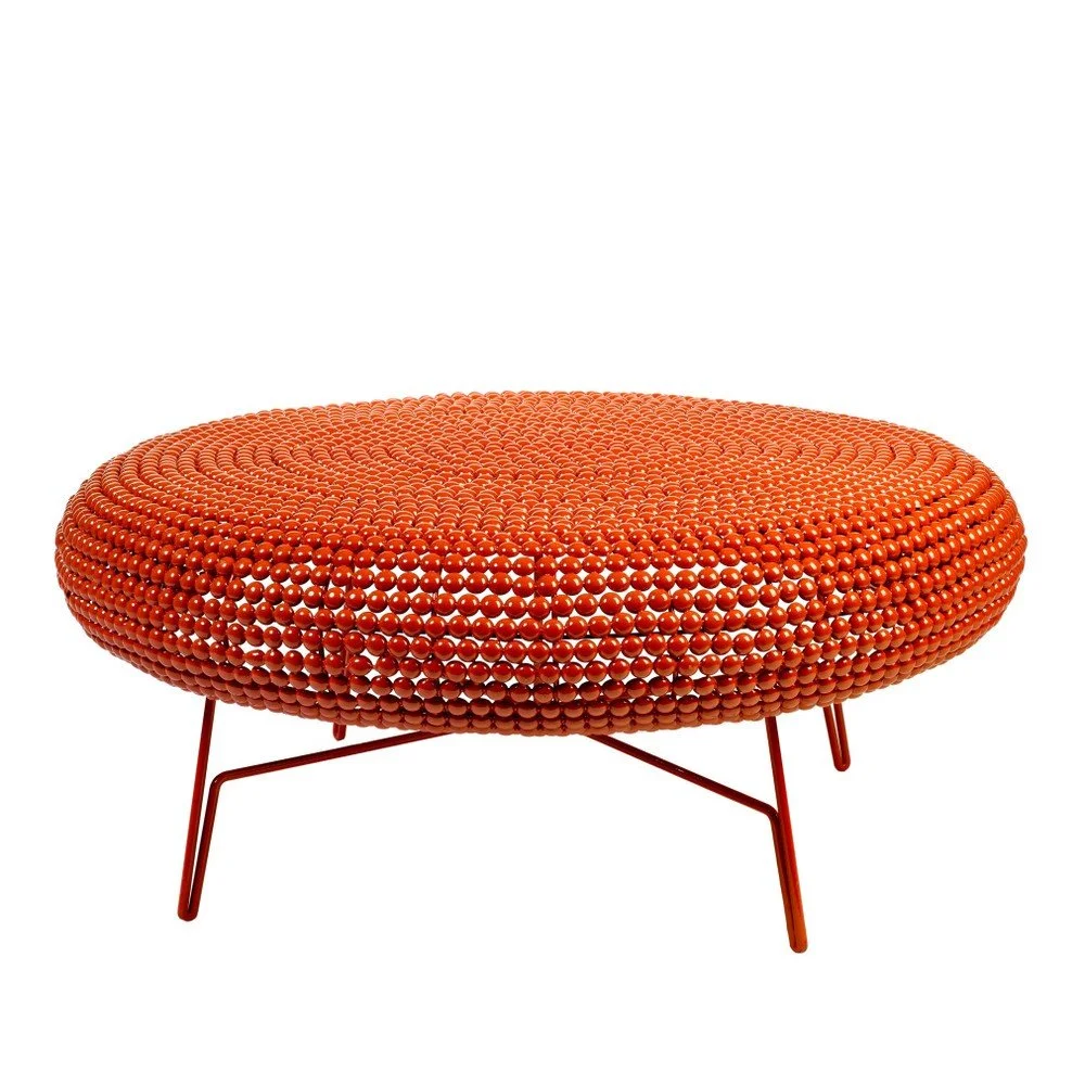 Oranžová podnožka pols potten Lounge v:1003478