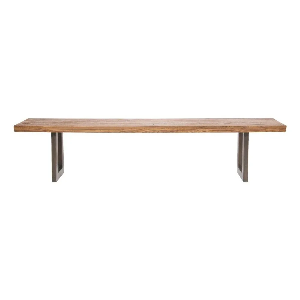 Lavice s deskou z teakového dřeva Kare Design Factory, 200 cm v:890790