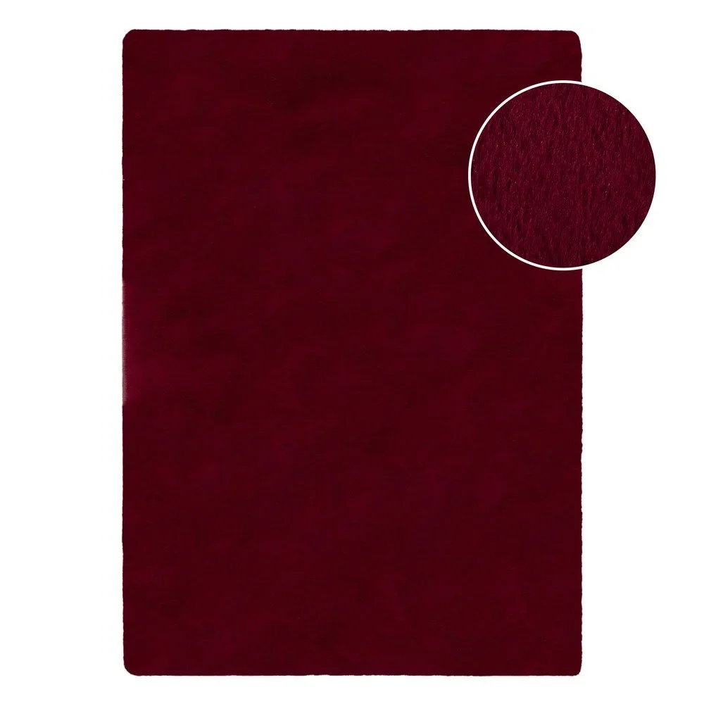 Vínová syntetická kožešina 160x230 cm Ivy Luxury Fur – Flair Rugs v:1687890