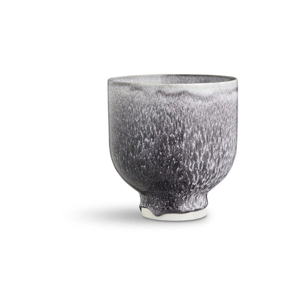 Tmavě šedý porcelánový květináč Kähler Design Unico, ⌀ 12 cm v:1301566