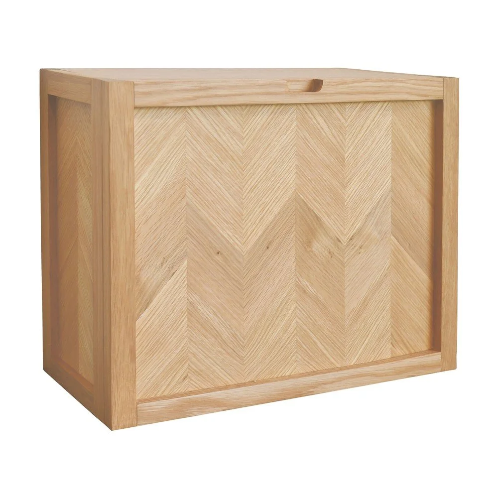 Nástěnný botník z dubového dřeva Hübsch Herringbone v:1418483