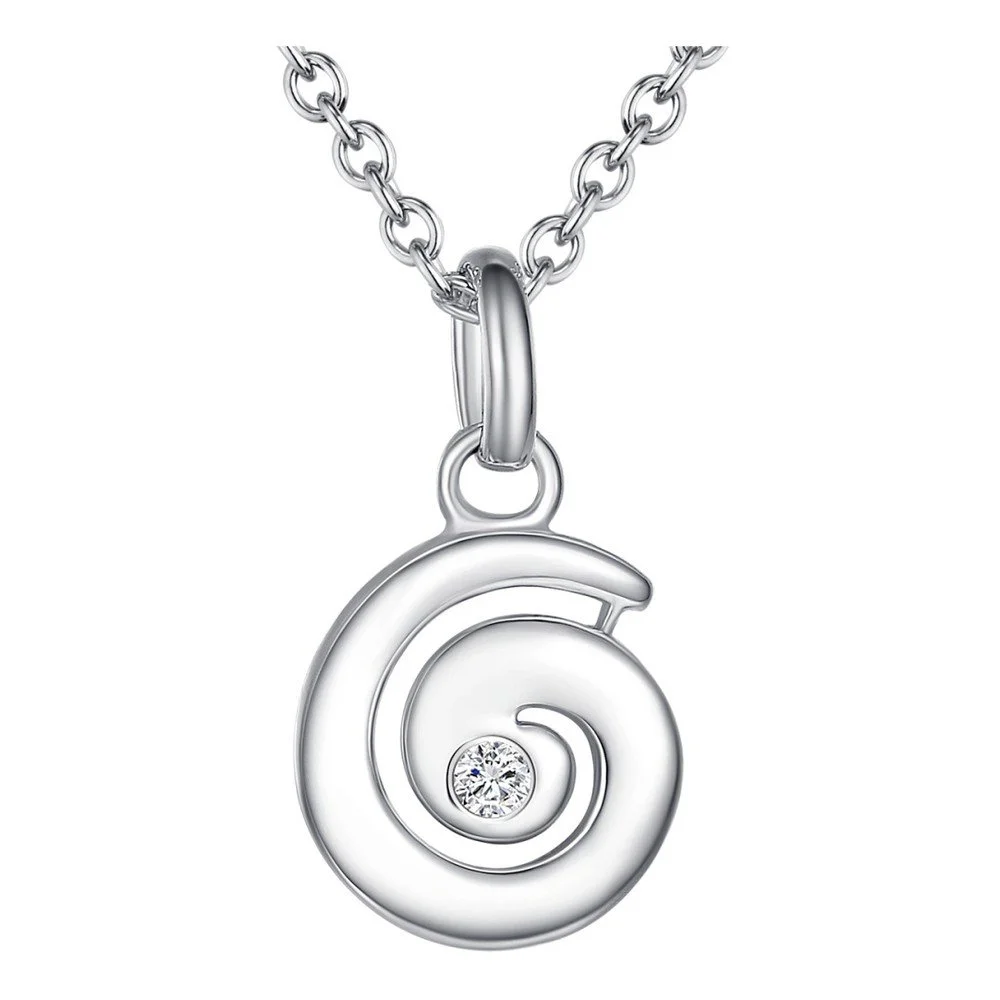Stříbrný náhrdelník s pravým diamantem Tess Diamonds Klara, délka 50 cm v:910838