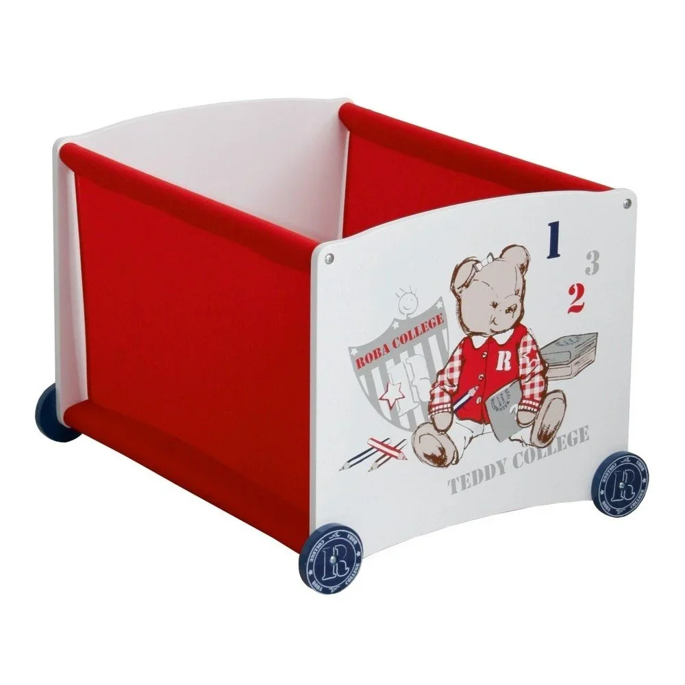 Červený úložný box na hračky Roba Dolls Teddy v:818680