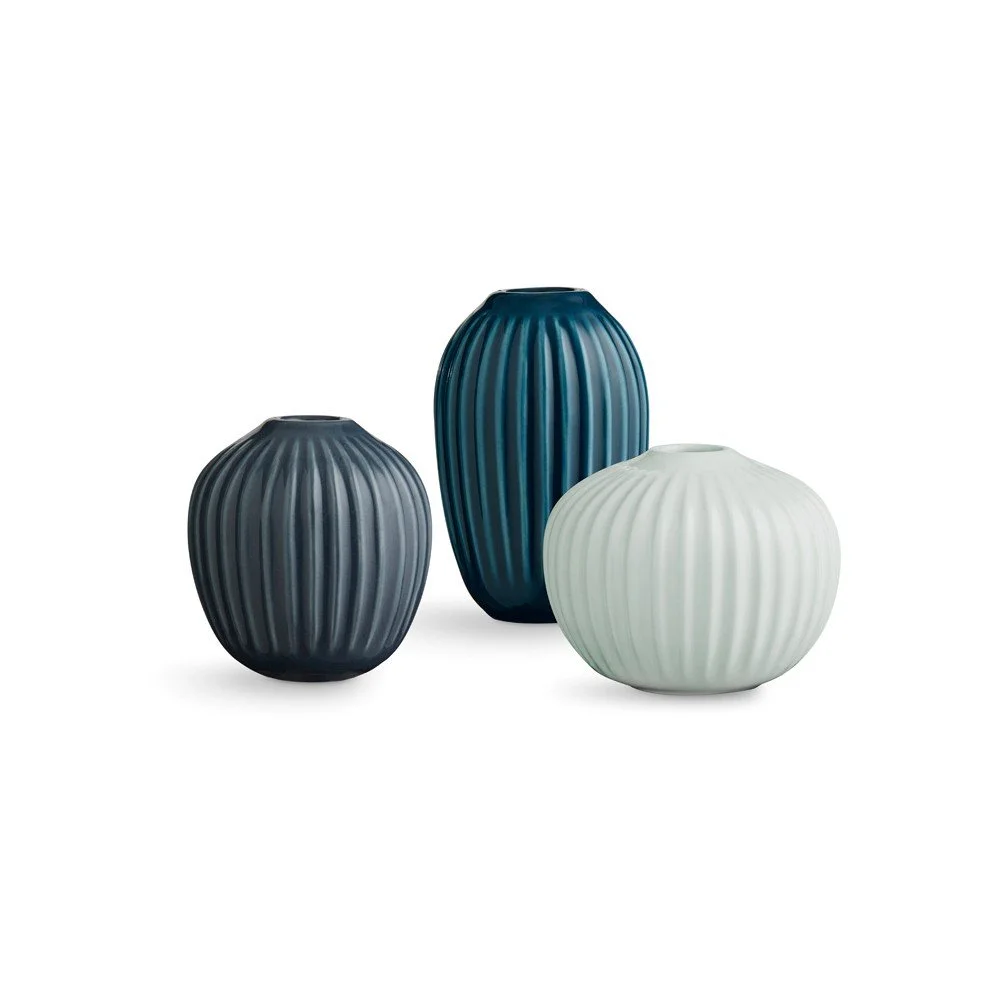 Sada 3 kameninových váz Kähler Design Hammershoi Miniature Cold Palette v:892836