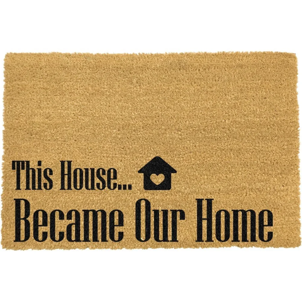 Rohožka z přírodního kokosového vlákna Artsy Doormats Our Home, 40 x 60 cm v:1329660