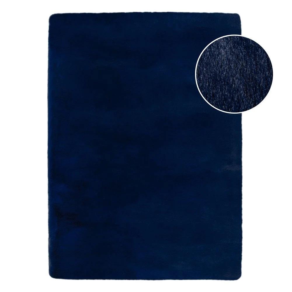 Tmavě modrá syntetická kožešina 160x230 cm Ivy Luxury Fur – Flair Rugs v:1687708