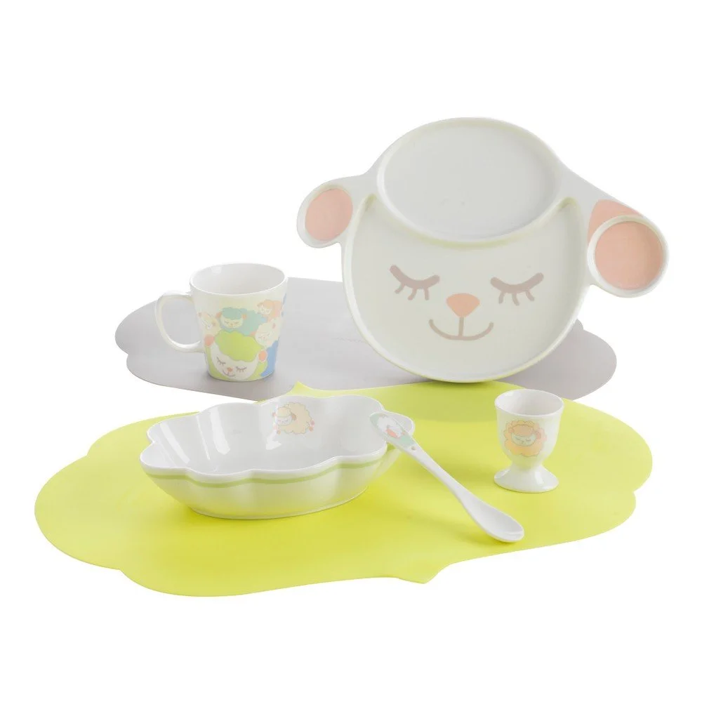 Dětský jídelní porcelánový set Brandani Lamb v:816504