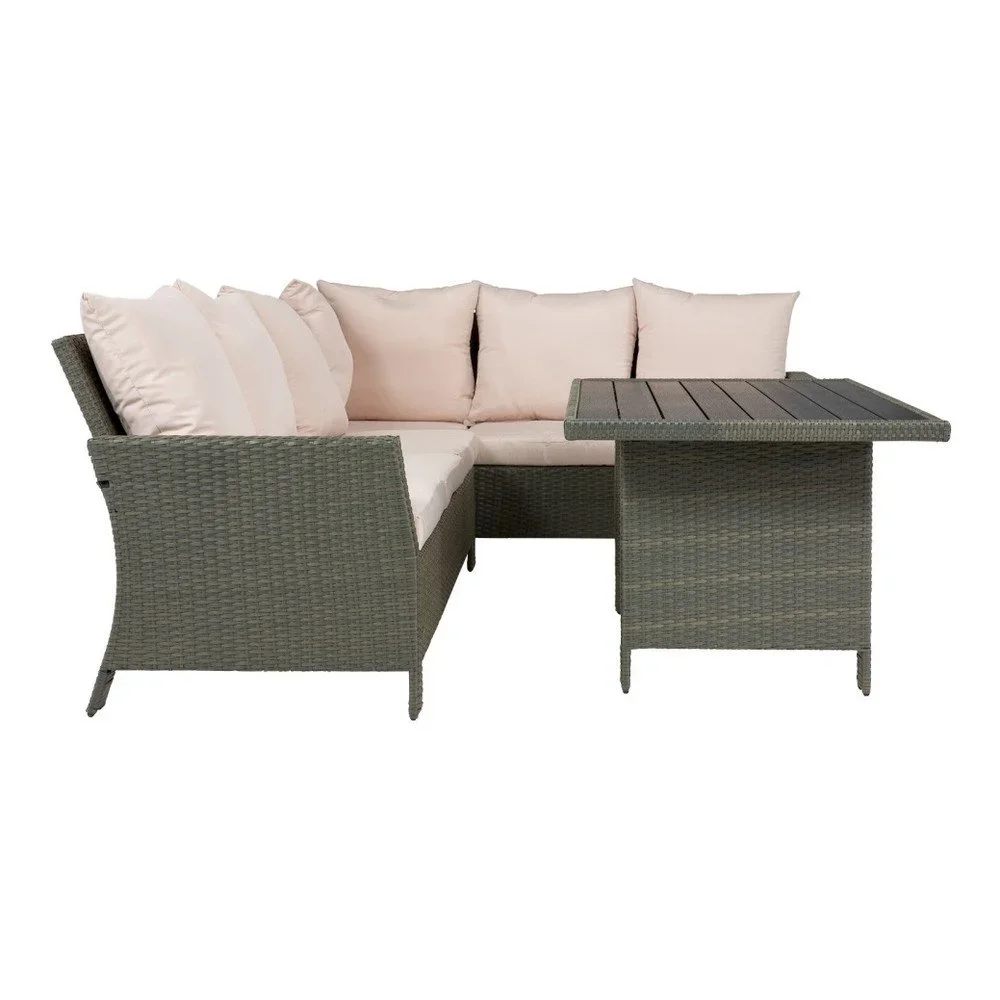 Set šedé rohové zahradní pohovky a stolku SOB Garden v:815974