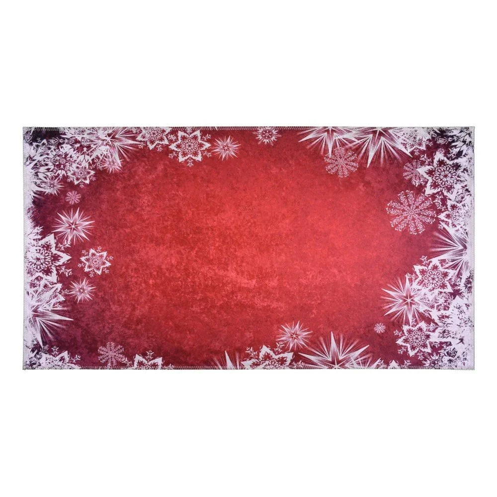Červeno-bílý koberec Vitaus Snowflakes, 120 x 160 cm v:1151252
