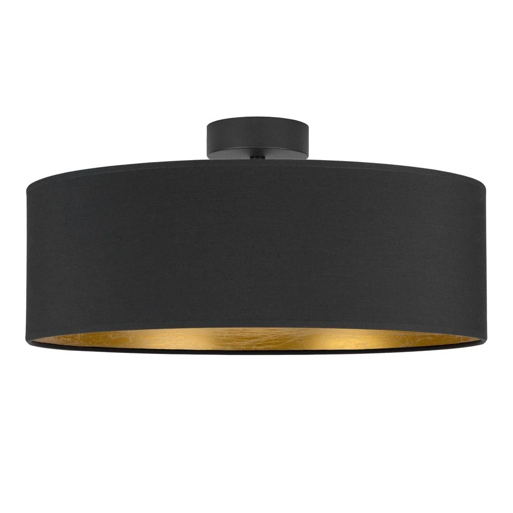Černé stropní svítidlo s detailem ve zlaté barvě Sotto Luce Tres XL, ⌀ 45 cm v:1379061