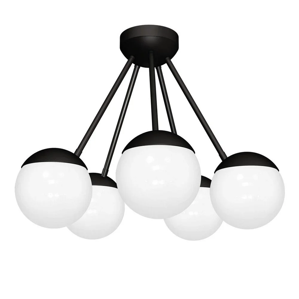 Černé závěsné svítidlo Sphere Cinco Mezzo v:1254128