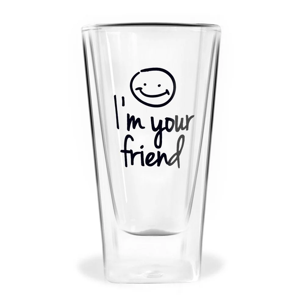 Dvoustěnná sklenice Vialli Design Im Your Friend, 300 ml v:943400