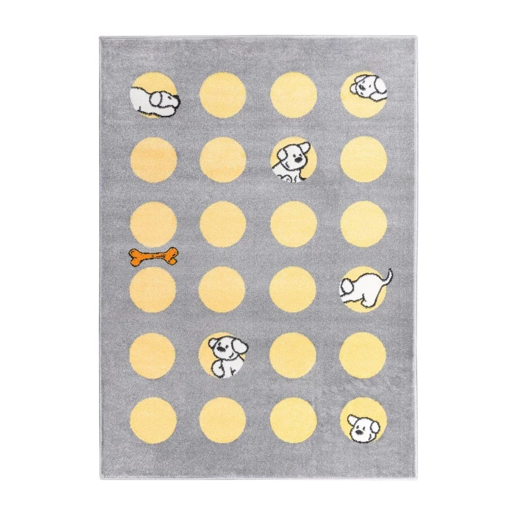 Žluto-šedý koberec Mazzini Sofas Puppy, 160 x 230 cm v:1115808