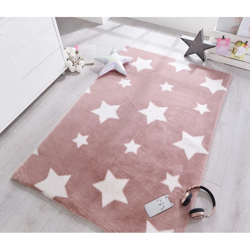 Růžový koberec Flair Rugs Twinkle, 90 x 150 cm v:1298090