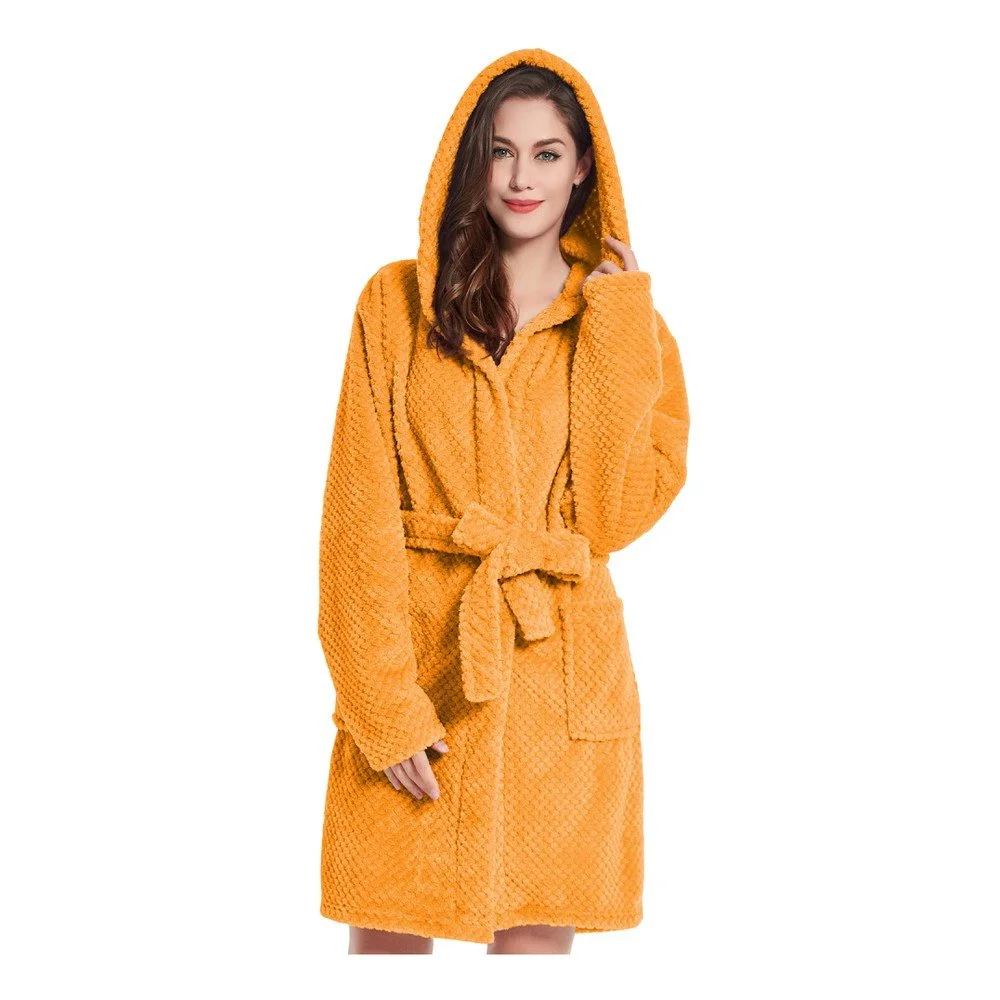 Oranžový unisex župan z mikrovlákna DecoKing Sleepyhead, velikost S v:1189102