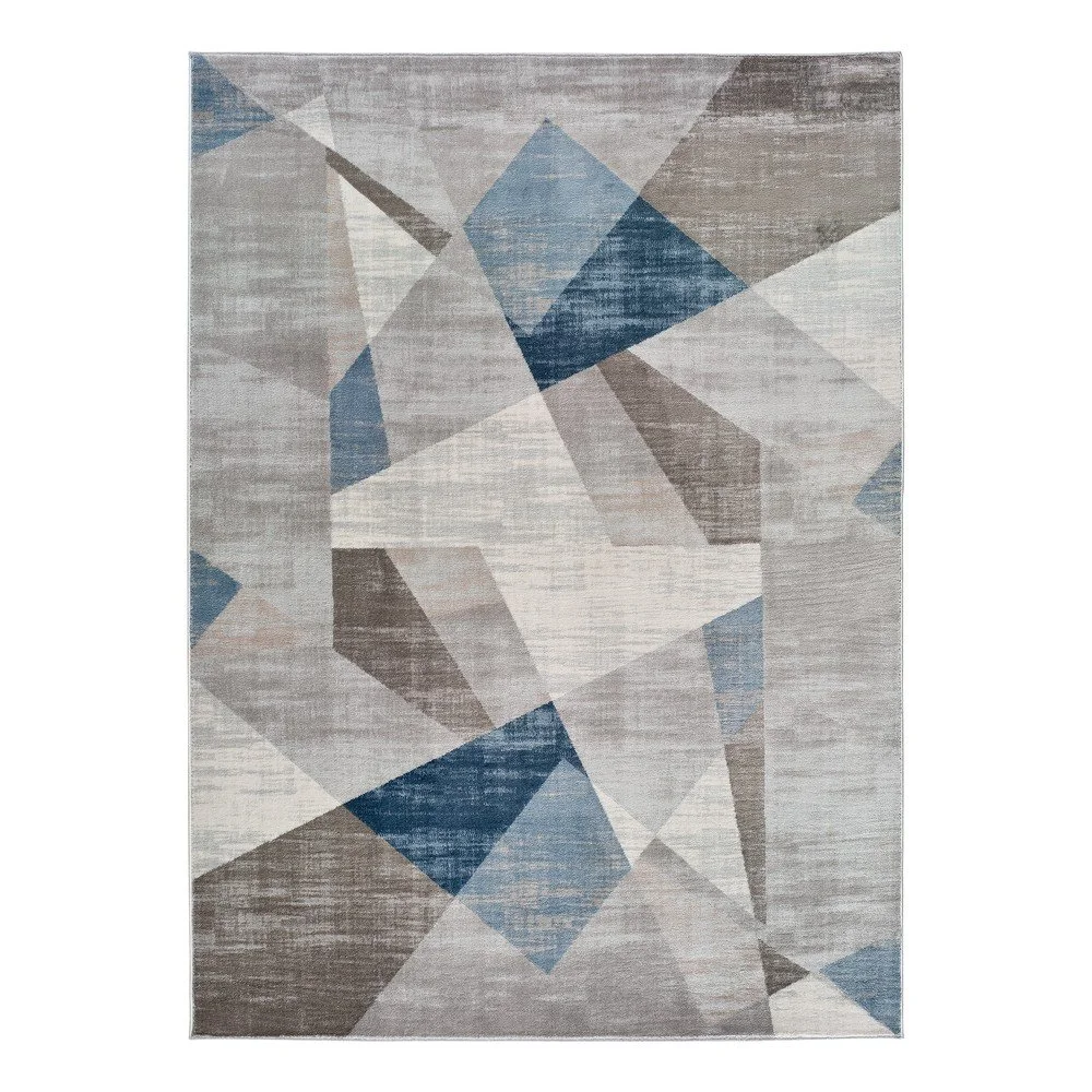 Šedo-modrý koberec Universal Babek Geo, 80 x 150 cm v:1391013