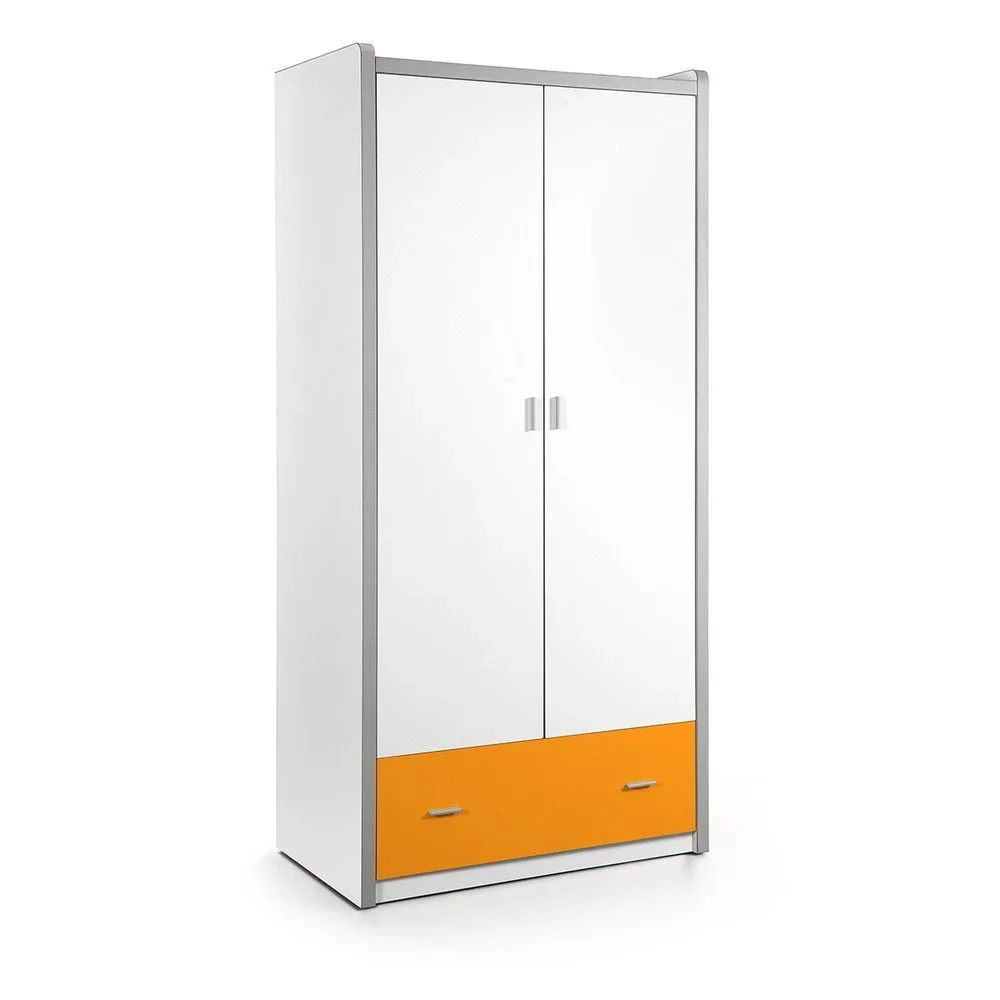 Bílo-oranžová šatní skříň Vipack Bonny, 202 x 96,5 cm v:1129690