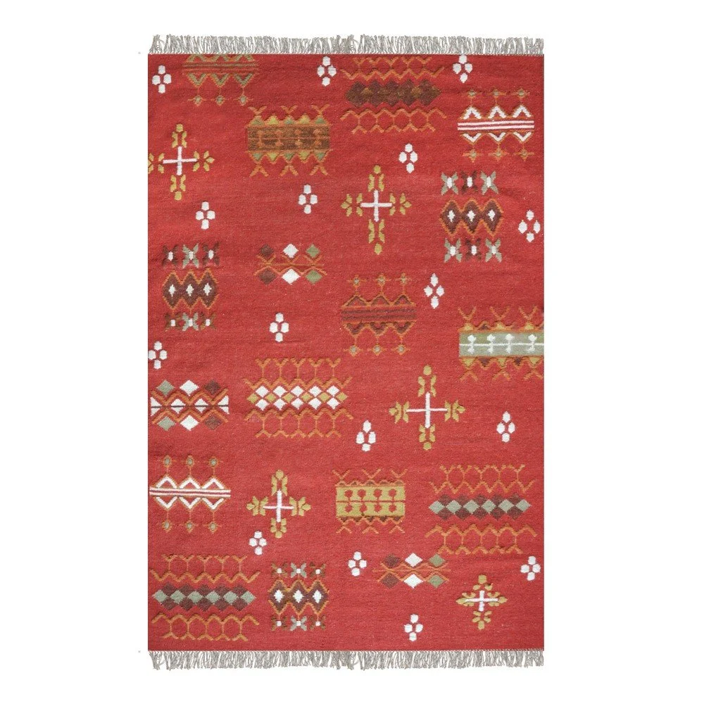 Ručně vyráběný koberec The Rug Republic Huron Red, 160 x 230 cm v:1063330