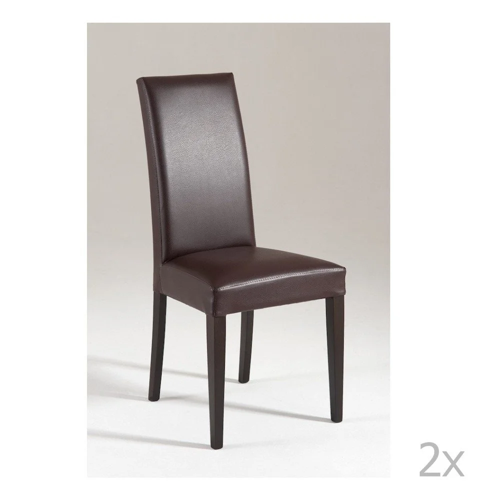 Sada 2 tmavě hnědých jídelních židlí Castagnetti Tempi v:966356