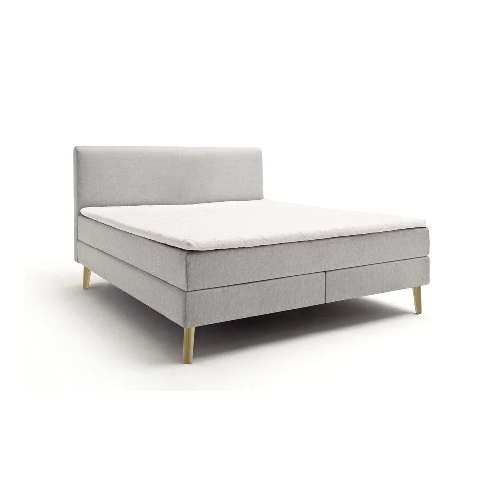 Světle šedá boxspring postel 160x200 cm Greta – Meise Möbel v:1443701