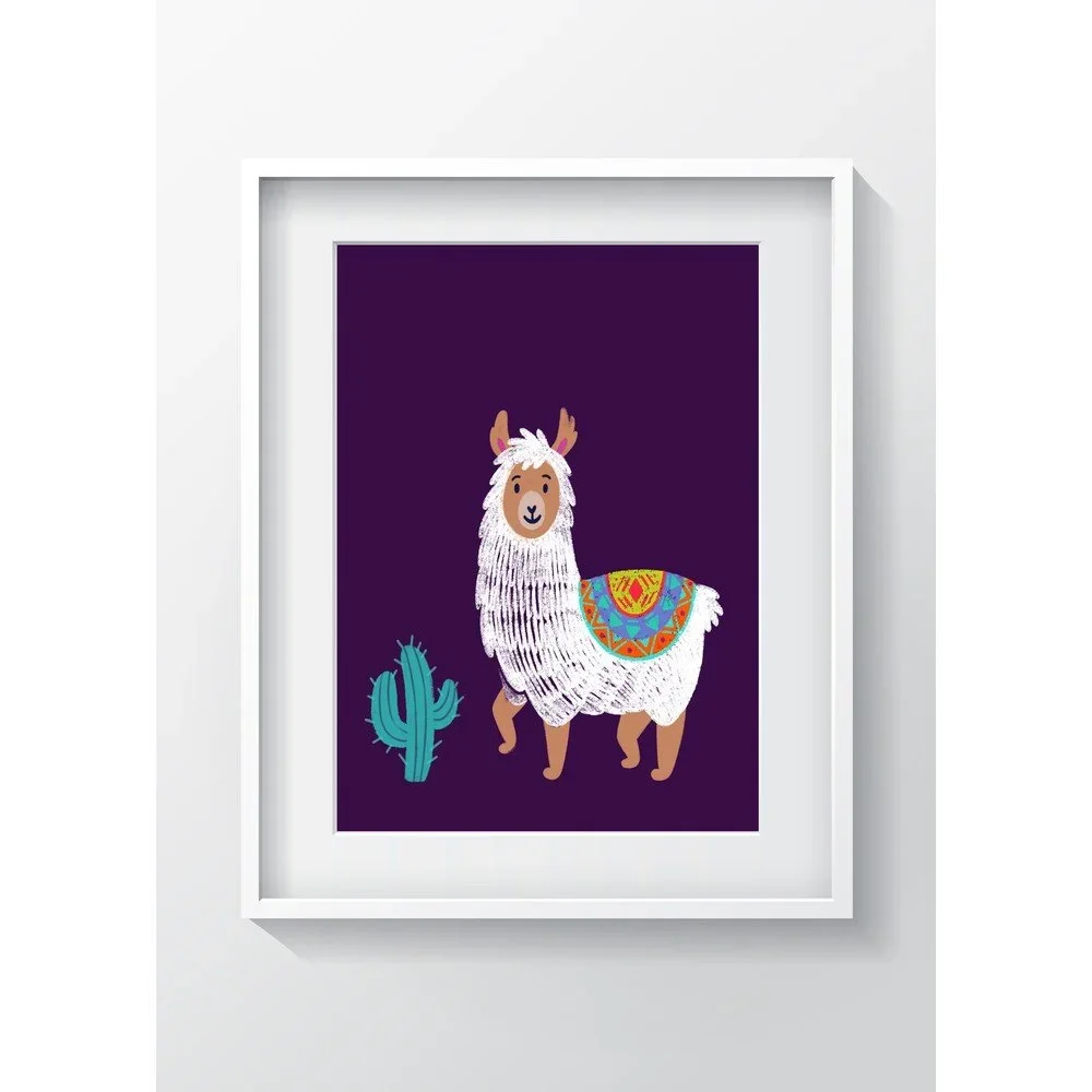 Nástěnný obraz OYO Kids Llama Adventures, 24 x 29 cm v:1321878