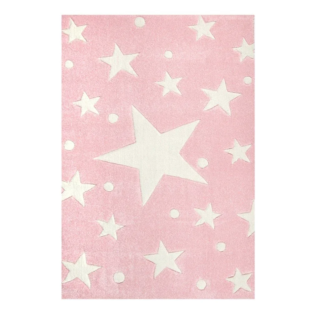 Růžový dětský koberec Happy Rugs Star Constellation, 80 x 150 cm v:738014