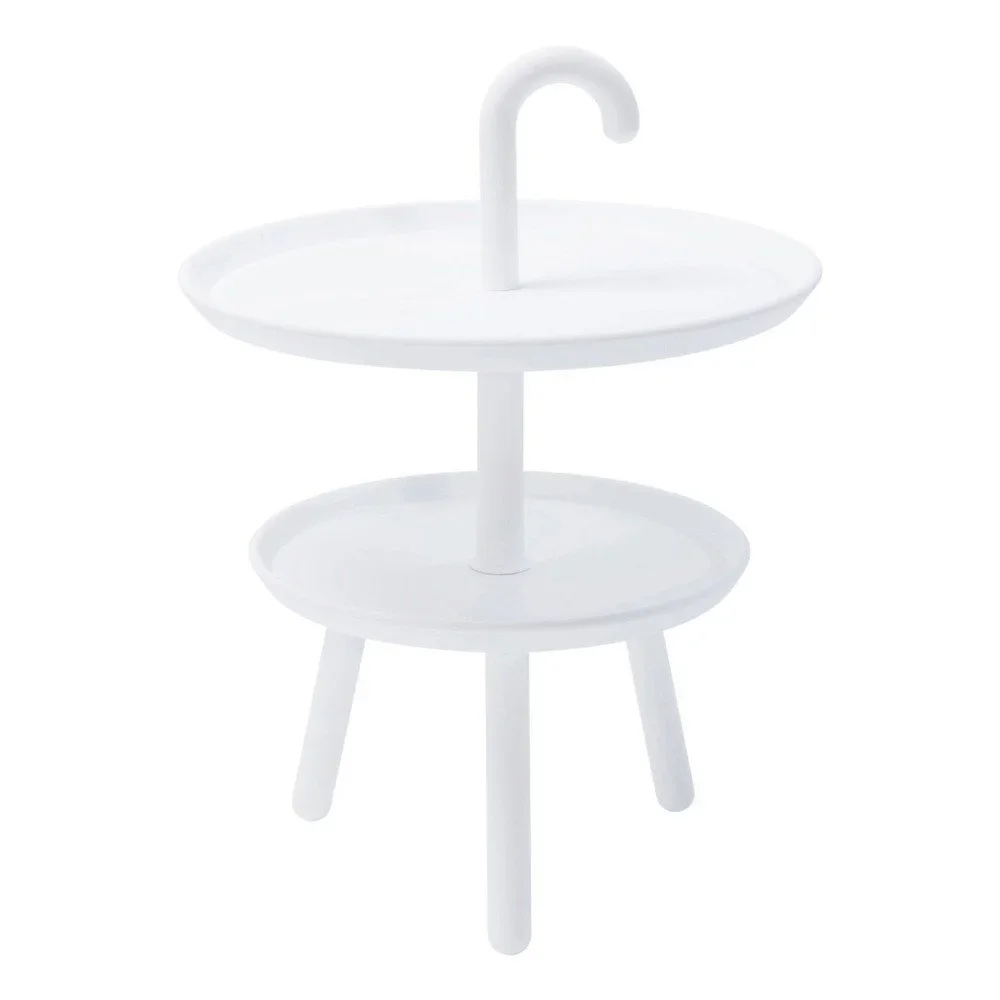 Bílý odkládací stolek Kare Design Jacky, ⌀ 42 cm v:882060
