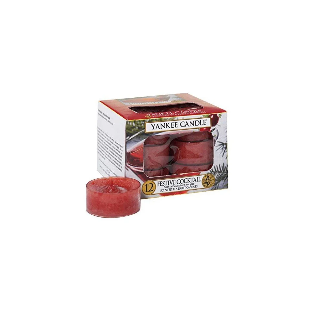 Sada 12 vonných svíček Yankee Candle Sváteční Koktejl, doba hoření 4 hodiny v:1171990