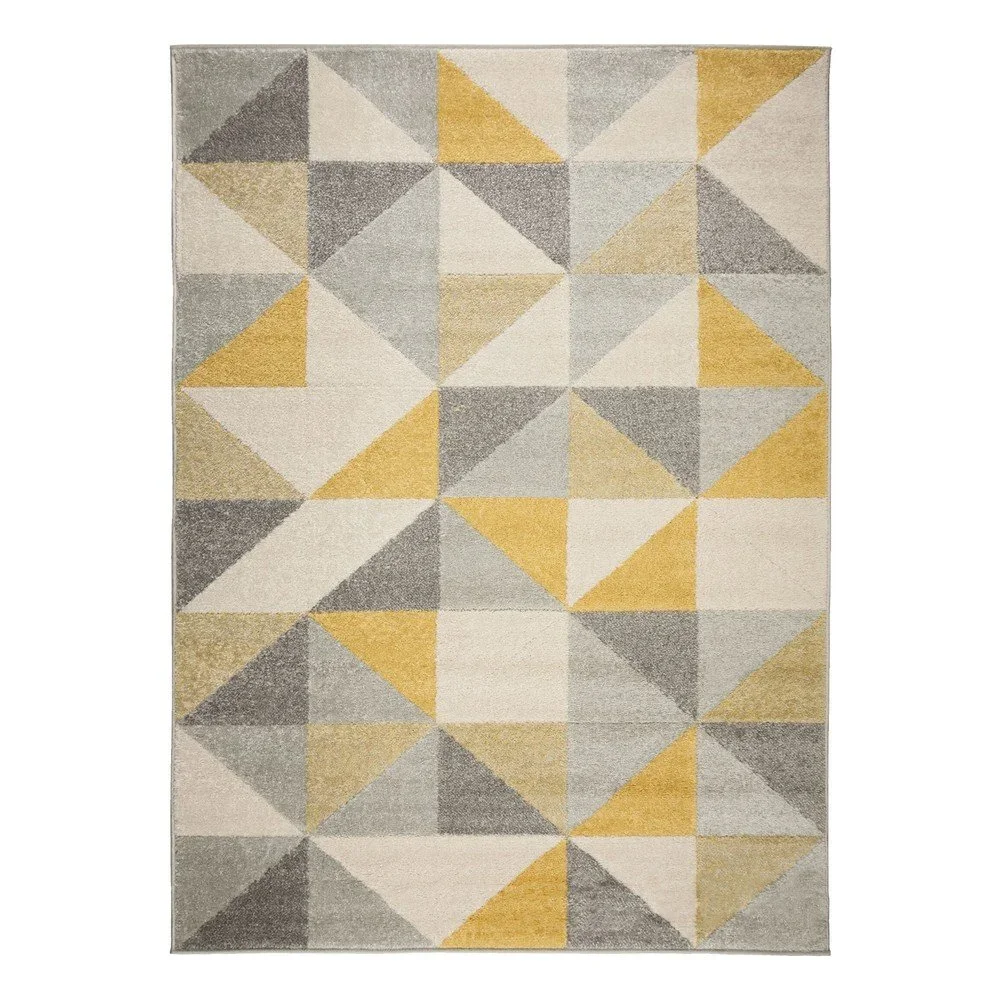 Šedo-žlutý koberec Flair Rugs Urban Triangle, 133 x 185 cm v:1328972