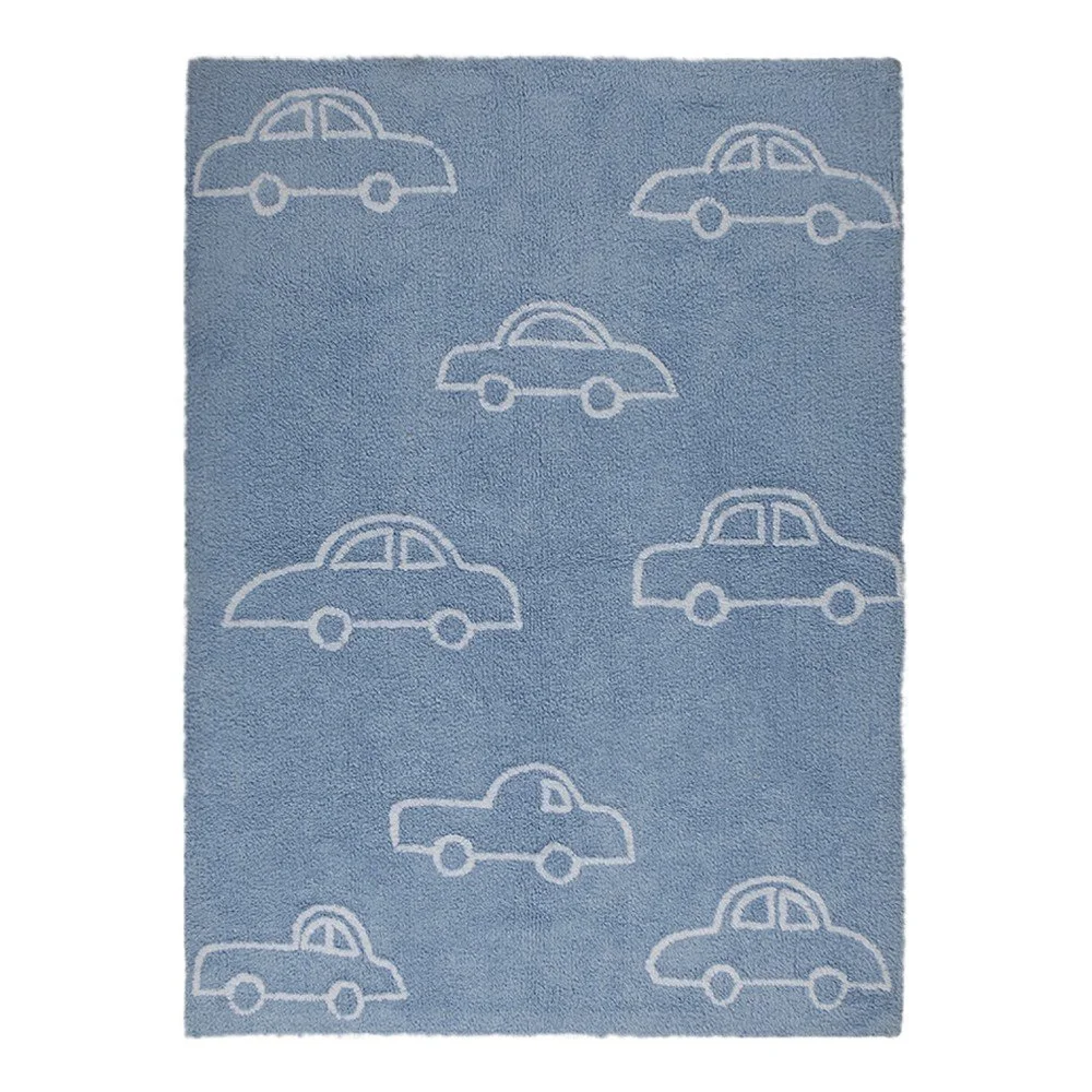 Modrý bavlněný koberec Happy Decor Kids Coches, 160 x 120 cm v:852094
