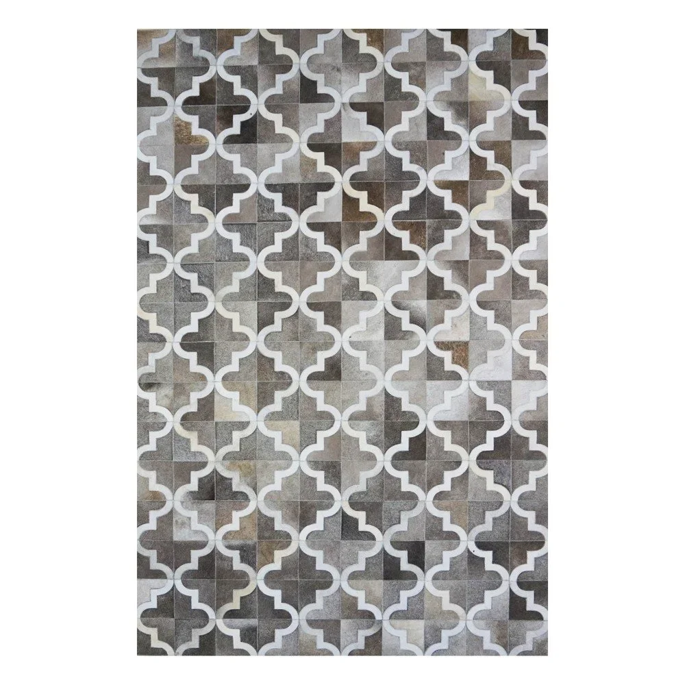 Koberec z pravé kůže Sao Paulo Chain 120x180 cm, šedý v:696744