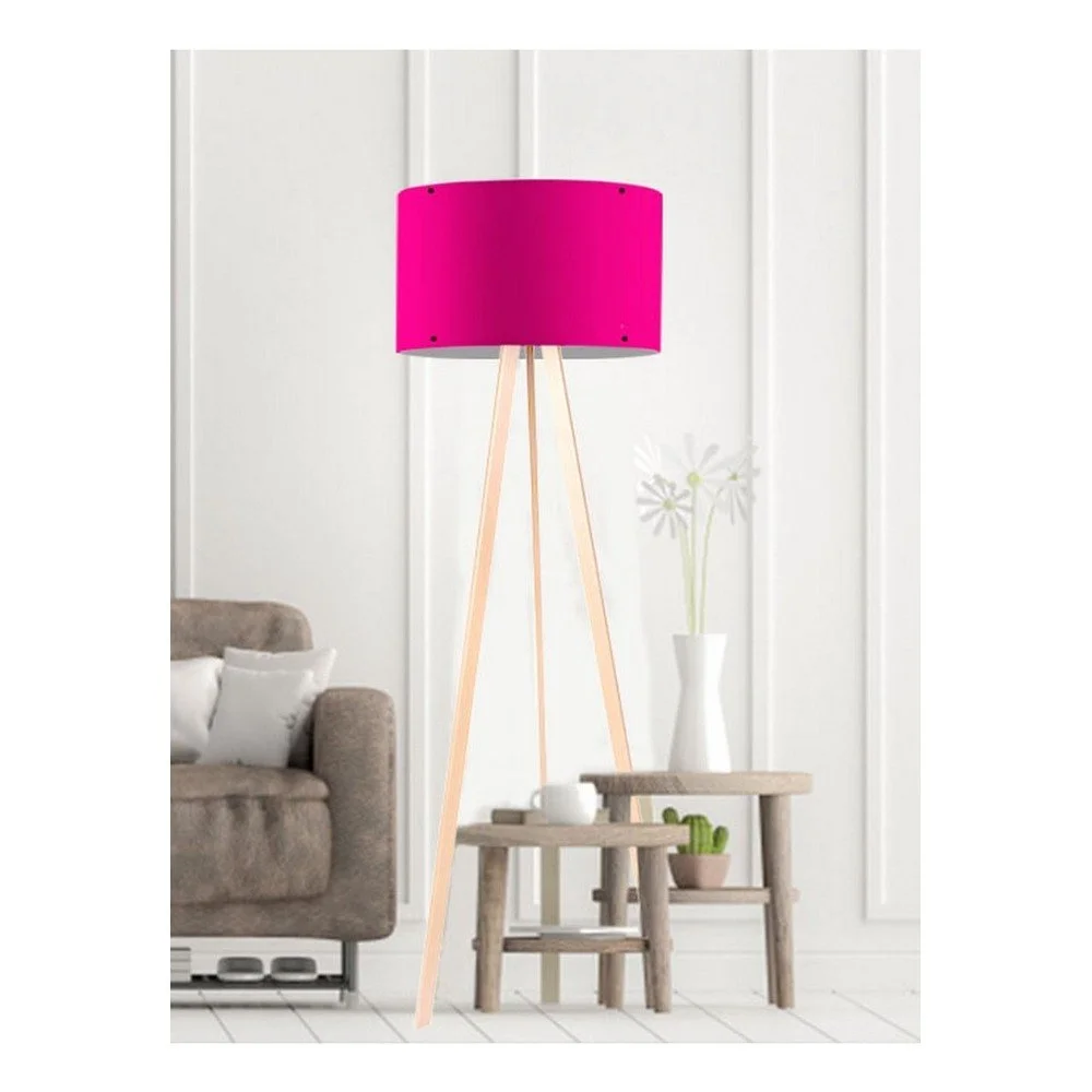 Tmavě růžová stojací lampa Simple v:1285260