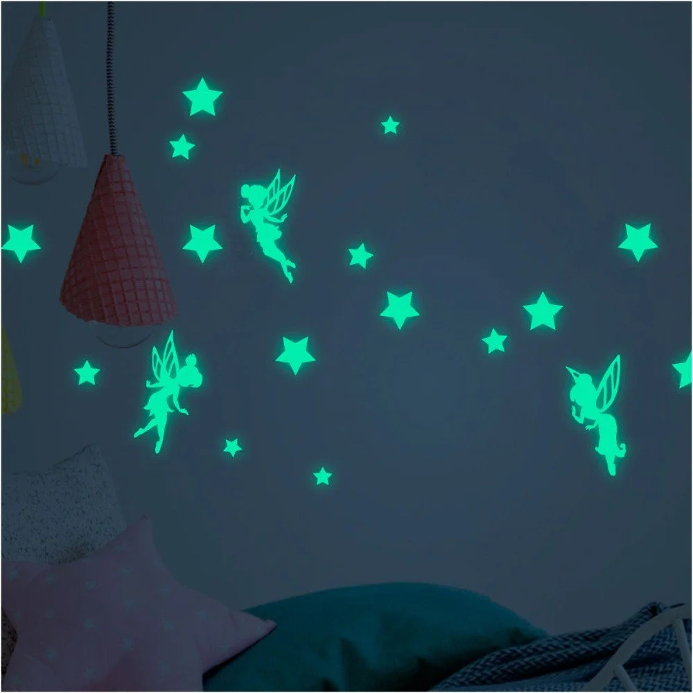 Sada nástěnných dětských svítících samolepek Ambiance Fairies and Stars v:1311544