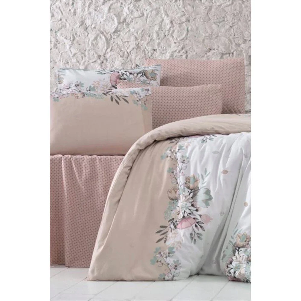 Povlečení na jednolůžko s prostěradlem Pure Cotton Vizyon Green, 160 x 220 cm v:1372889