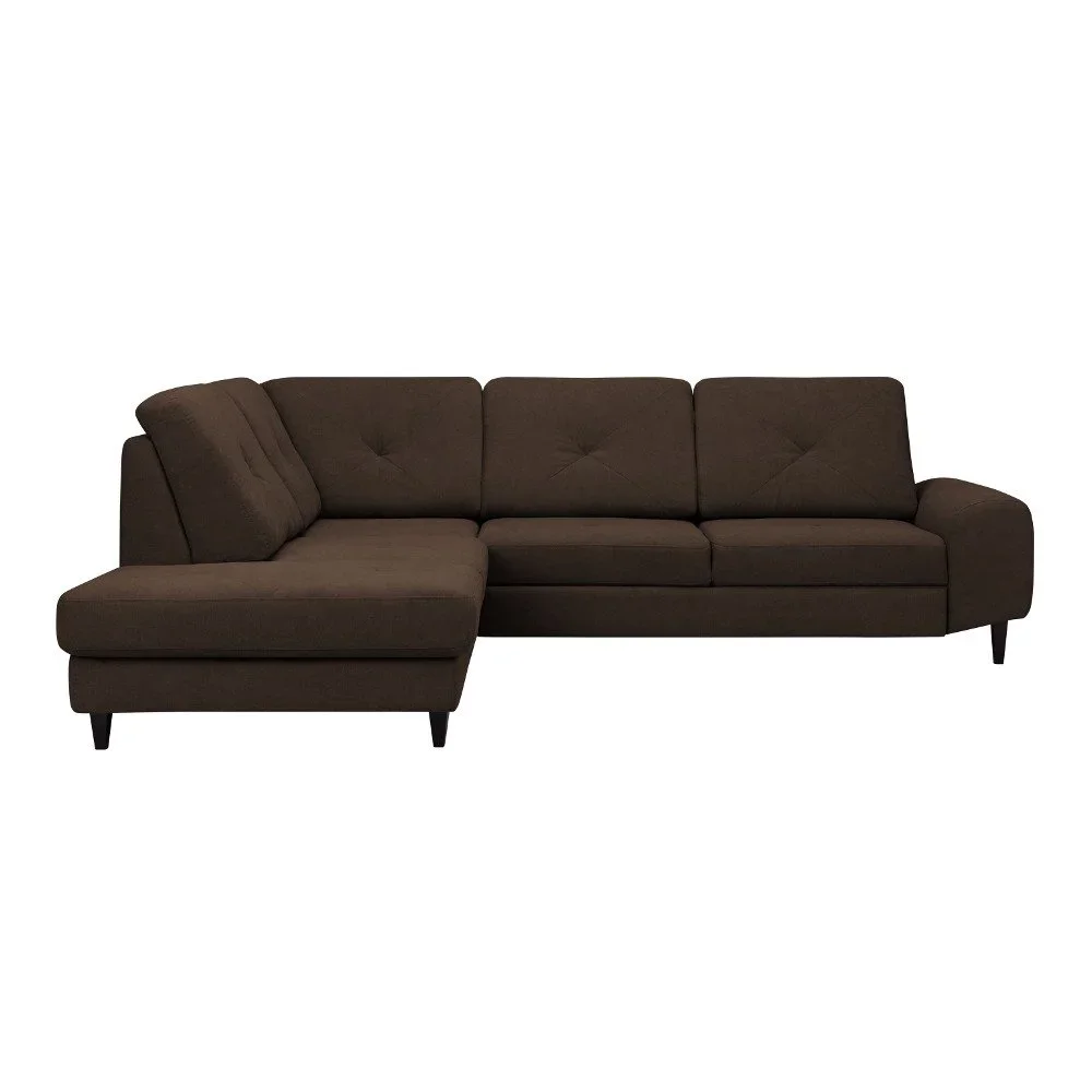Hnědá rohová rozkládací pohovka s úložným prostorem Windsor & Co Sofas, levý roh Beta v:1070214