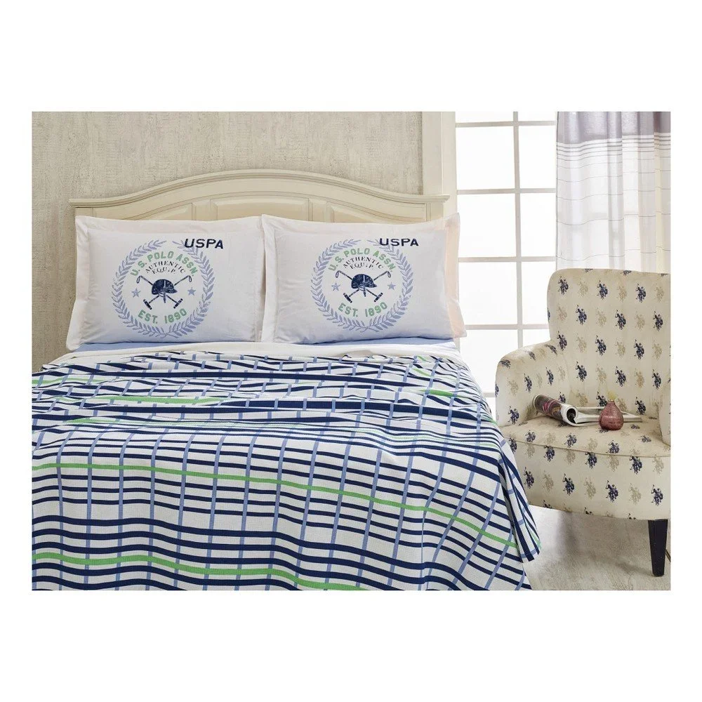 Set přehozu přes postel a prostěradla U.S. Polo Assn. Billings, 200 x 220 cm v:762392