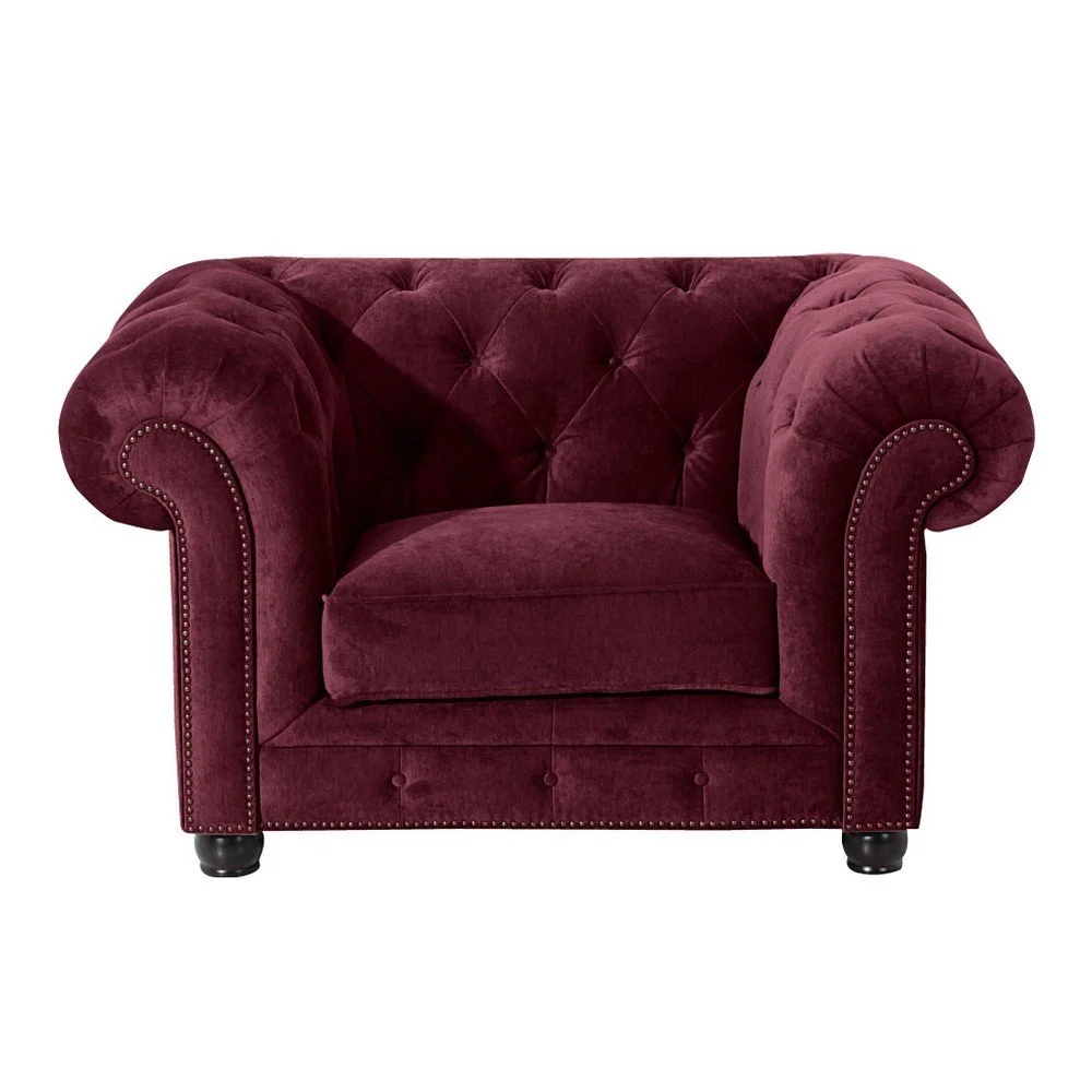 Vínové křeslo Max Winzer Orleans Velvet v:909358